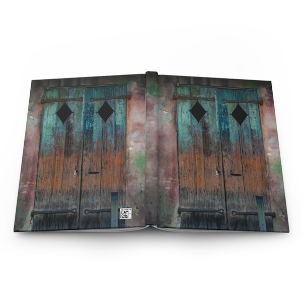 New Orleans French Quarter Spiral Notebook, Rustic Door Journal