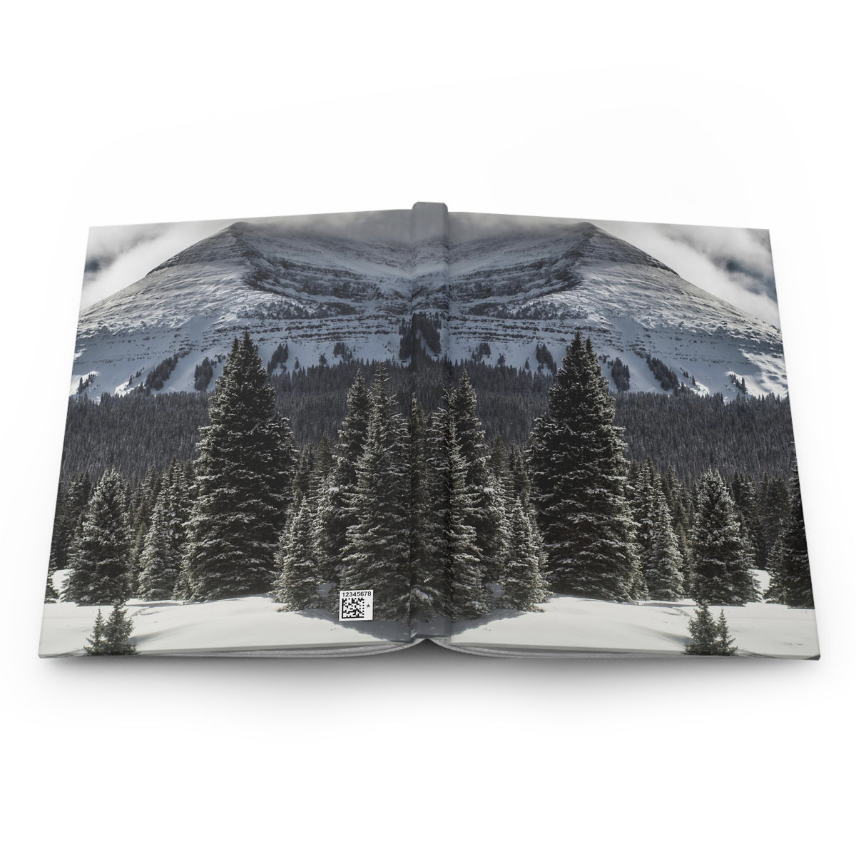 Snowy Mountain Summit Hardcover Journal - Ruled Line or Blank