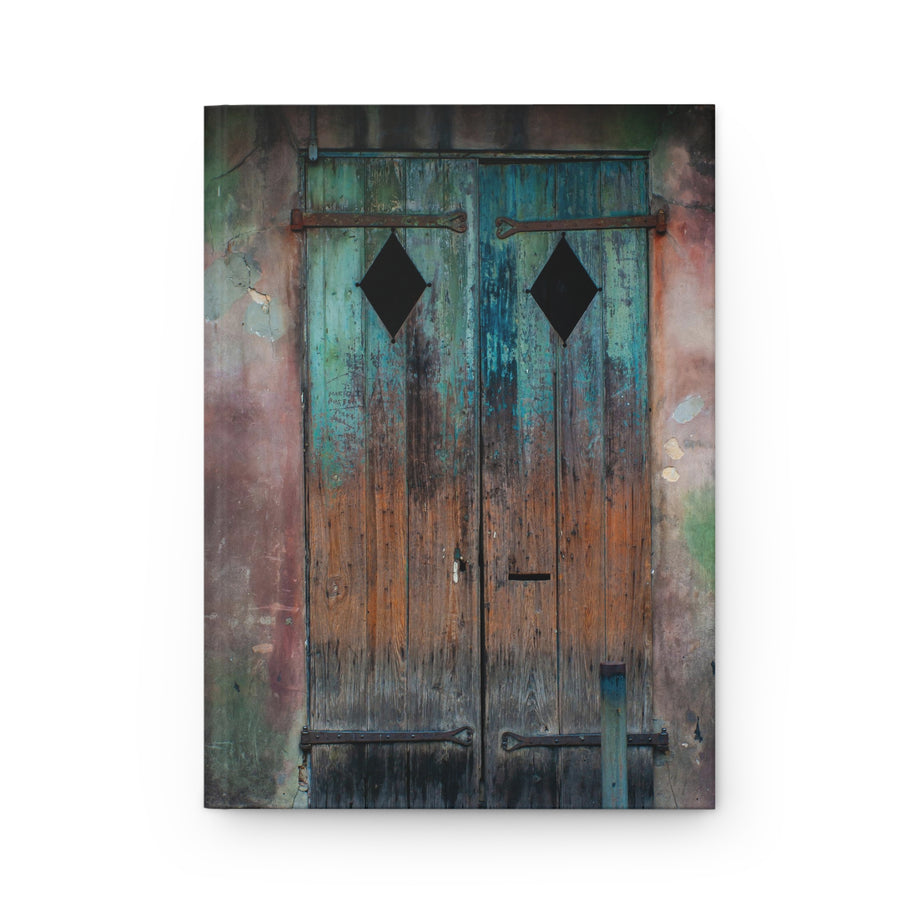 New Orleans French Quarter Hardcover Journal, Rustic Door - Ruled Line or Blank