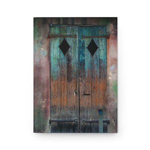 New Orleans French Quarter Spiral Notebook, Rustic Door Journal