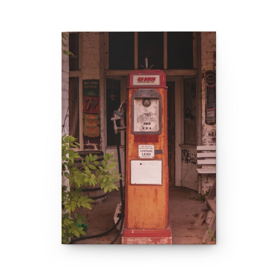Gaspumpen-Spiralnotizbuch – Spiral- oder Hardcover, linierte Linie