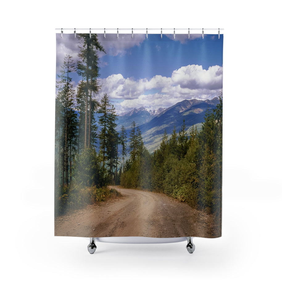 Canada Lookout Road Shower Curtain , 71x74 inches with tub
