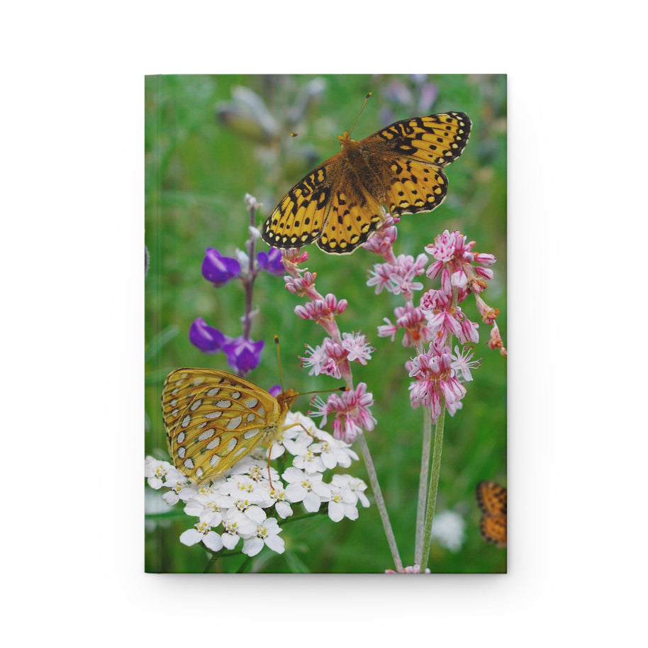 Notizbuch mit Wildblumen und Schmetterlingen – Spiral- oder Hardcover, linierte Linie