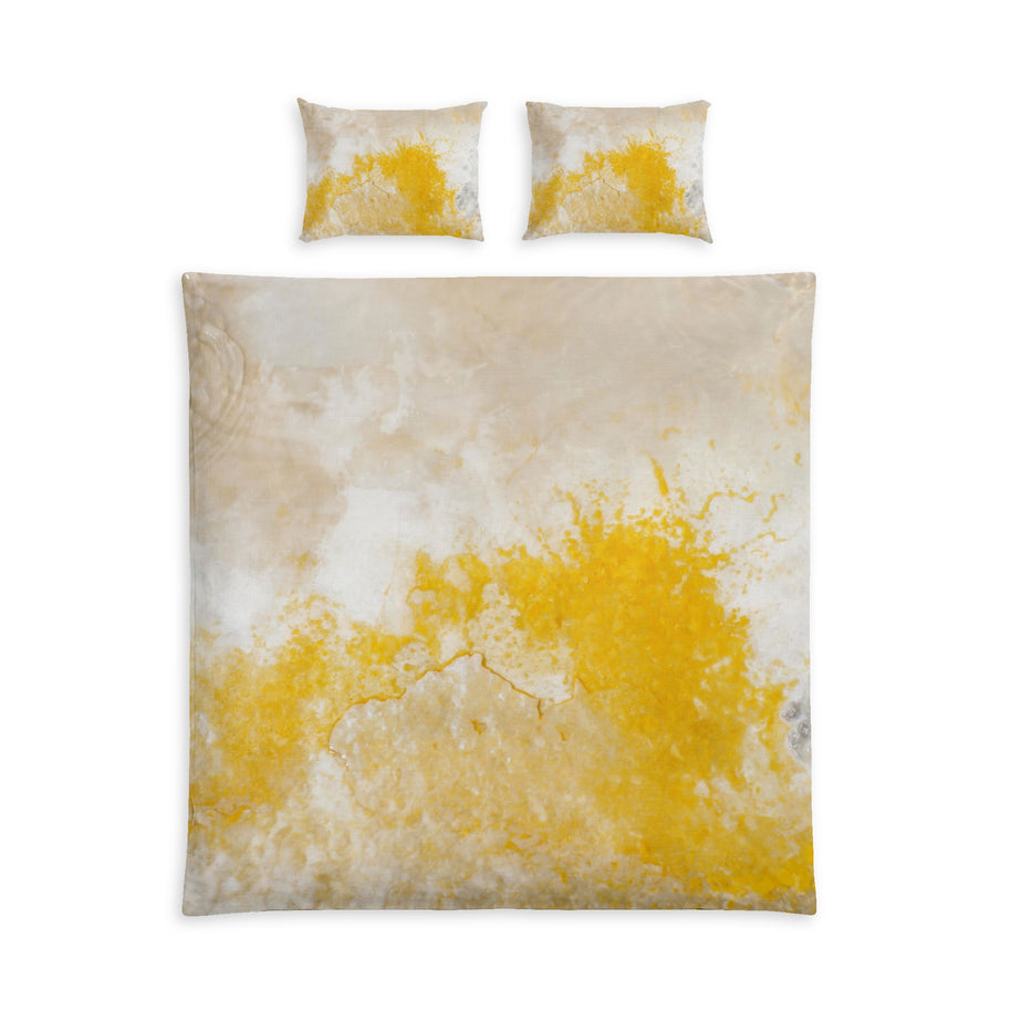 Bettwäsche-Set aus Baumwolle mit Yellowstone-Geysir-Textur