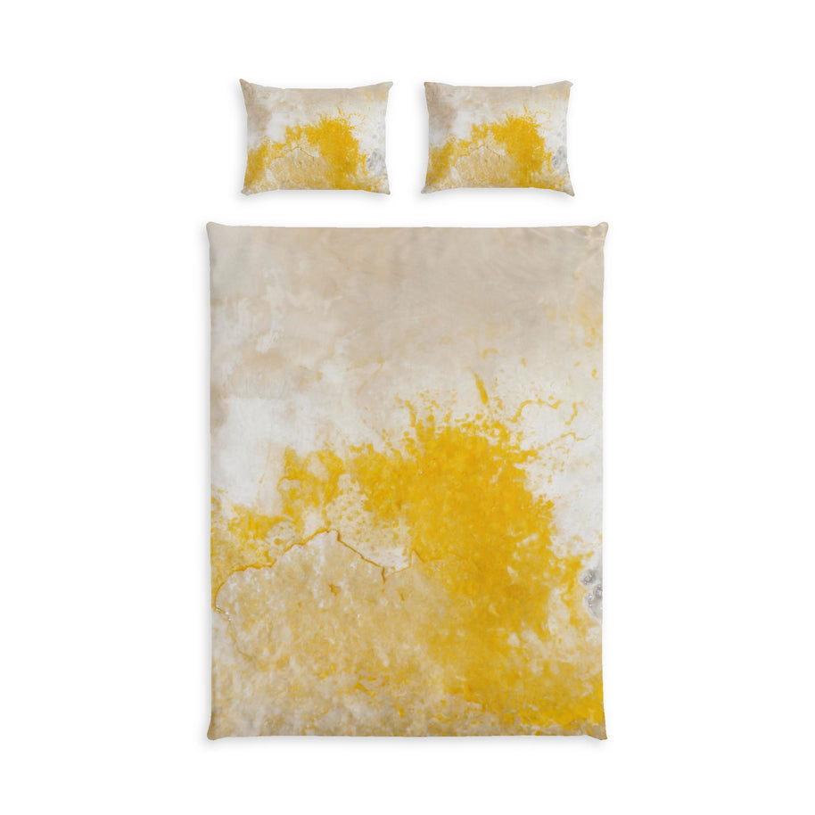 Bettwäsche-Set aus Baumwolle mit Yellowstone-Geysir-Textur
