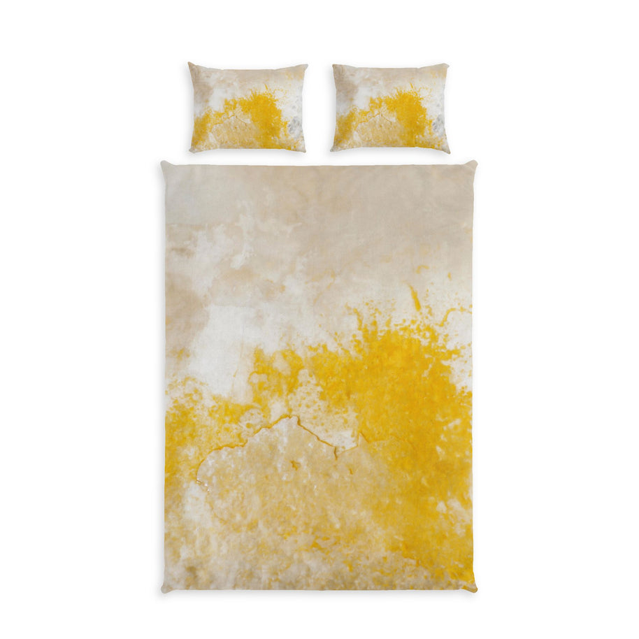 Bettwäsche-Set aus Baumwolle mit Yellowstone-Geysir-Textur