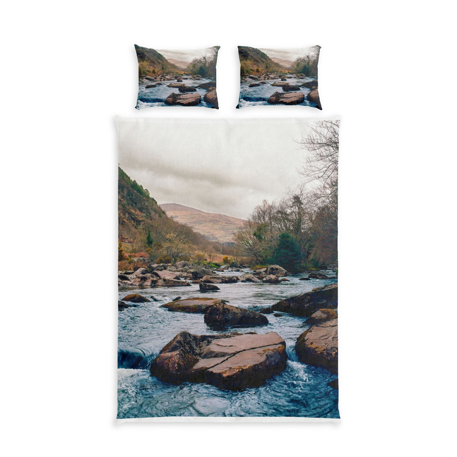 Moody Welsh River Bettwäsche-Set aus Baumwolle