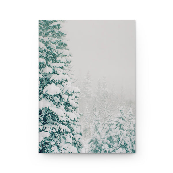 Winter Forest Spiral Notebook — Snowy Pine Ruled Journal