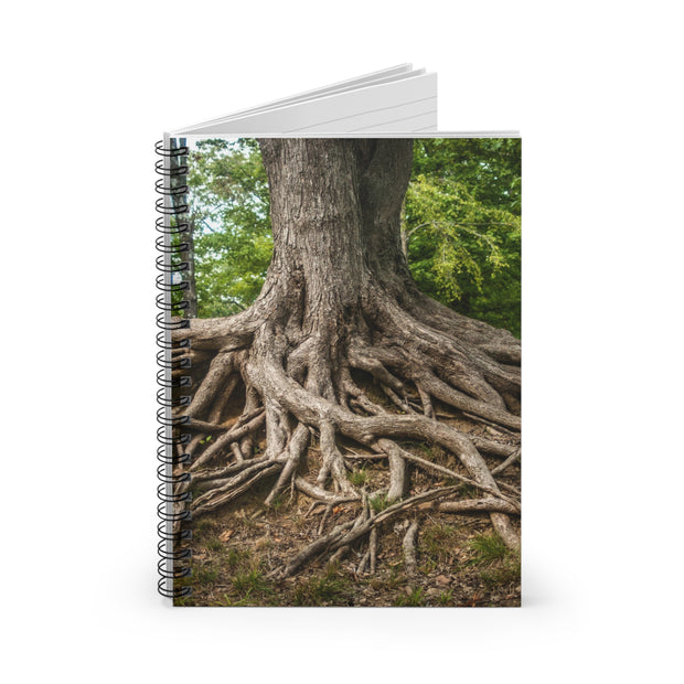 Tree Roots Spiral Notebook, Nature Journal - Ruled Line