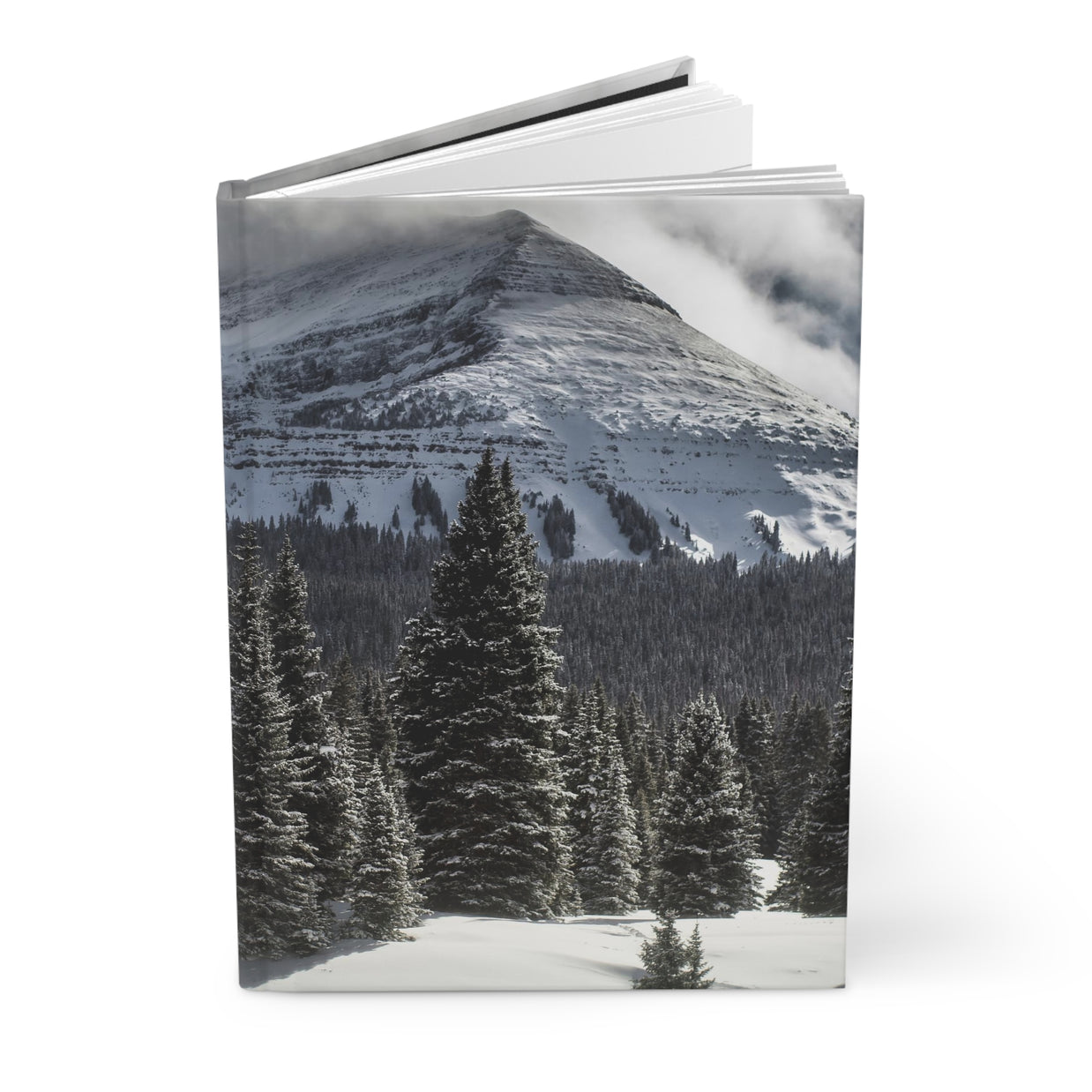 Snowy Mountain Summit Hardcover Journal - Ruled Line or Blank