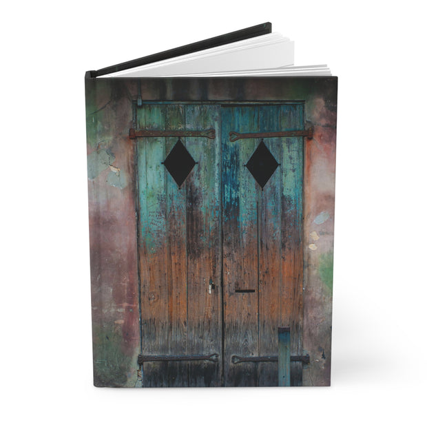 New Orleans French Quarter Hardcover Journal, Rustic Door - Ruled Line or Blank