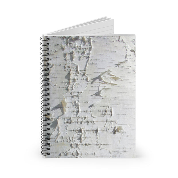 Birch Bark Spiral Notebook, Nature Journal - Ruled Line