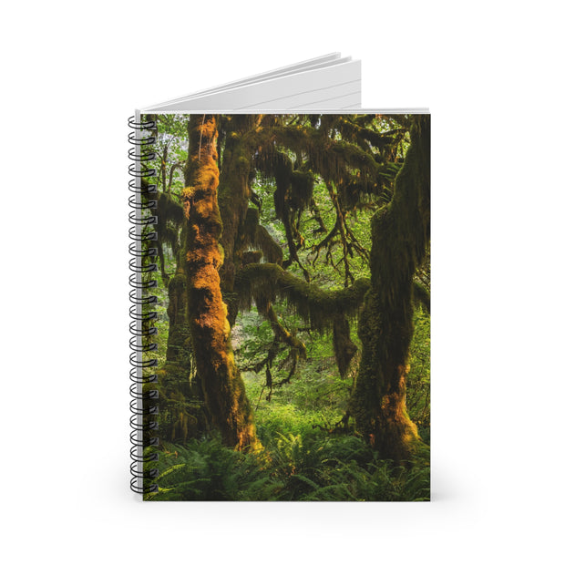 Mossy Forest Spiral Notebook, Olympic National Park - Ruled Line
