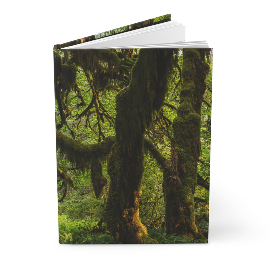 Mossy Forest  Hardcover Journal, Olympic National Park - Ruled Line or Blank