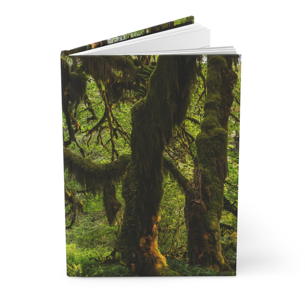 Mossy Forest  Hardcover Journal, Olympic National Park - Ruled Line or Blank