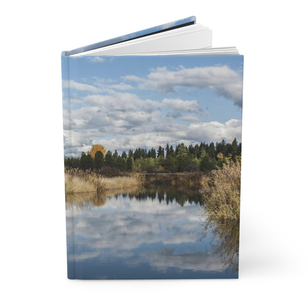 Autumn Pond Hardcover Journal - Ruled Line and Blank