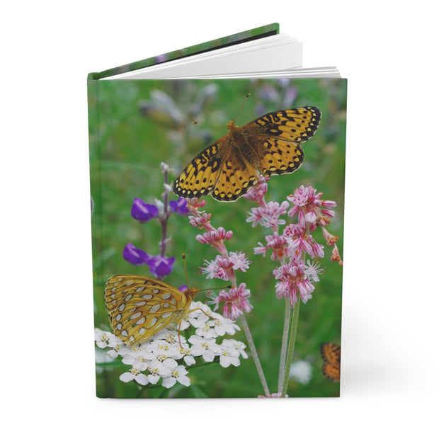 Wildflower Butterflies Hardcover Journal - Ruled Line or Blank