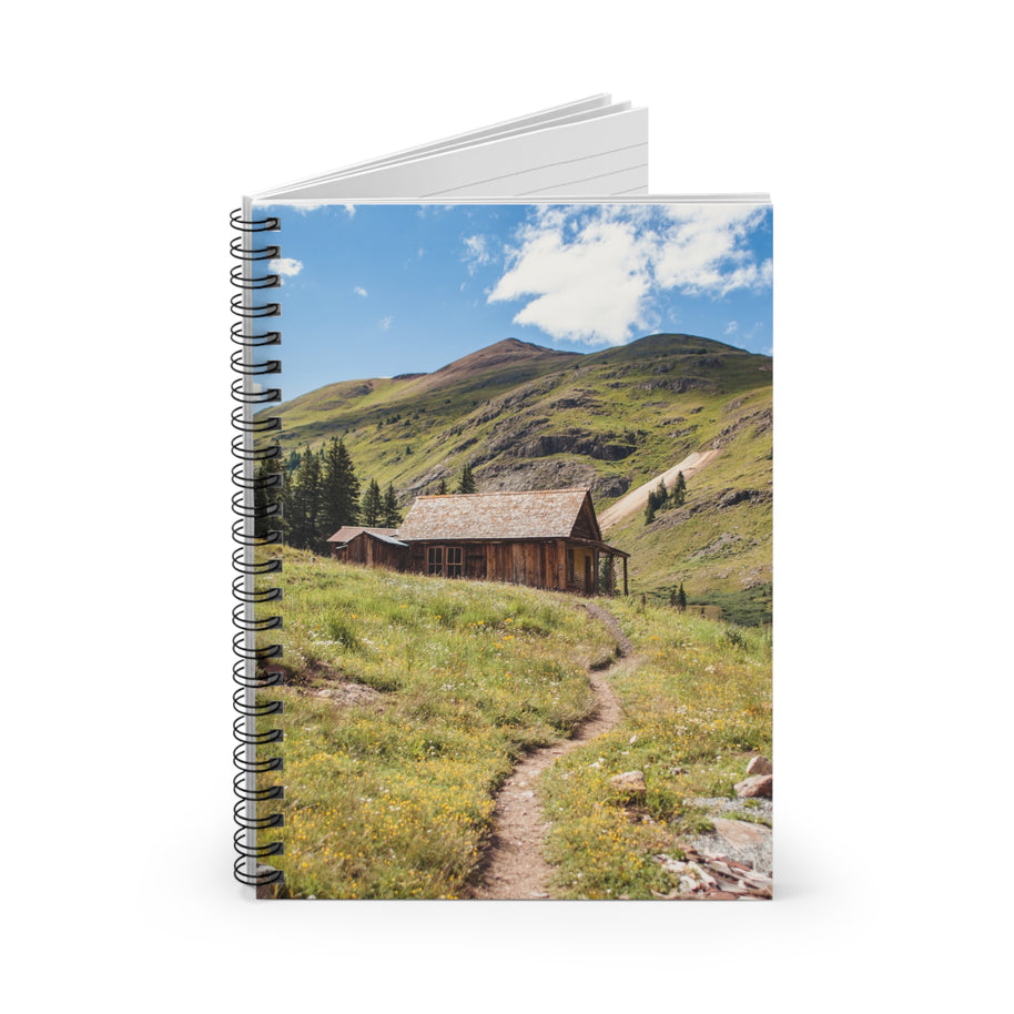 Carnet à spirales Colorado Cabin, journal rustique de montagne - lignes lignées