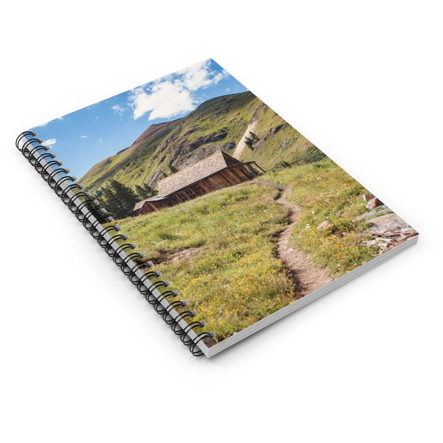 Carnet à spirales Colorado Cabin, journal rustique de montagne - lignes lignées
