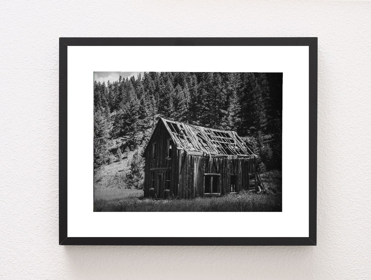 Ghost Town Cabin Photo Print, Bodie Washington, Abandoned House, Rustic Photography, Eastern WA, Republic