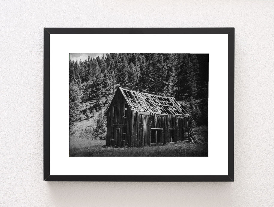 Ghost Town Cabin Photo Print, Bodie Washington, Abandoned House, Rustic Photography, Eastern WA, Republic