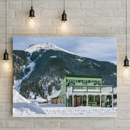 Shady Lady Saloon Photo Print, Silverton Colorado Photography - Winter Decor