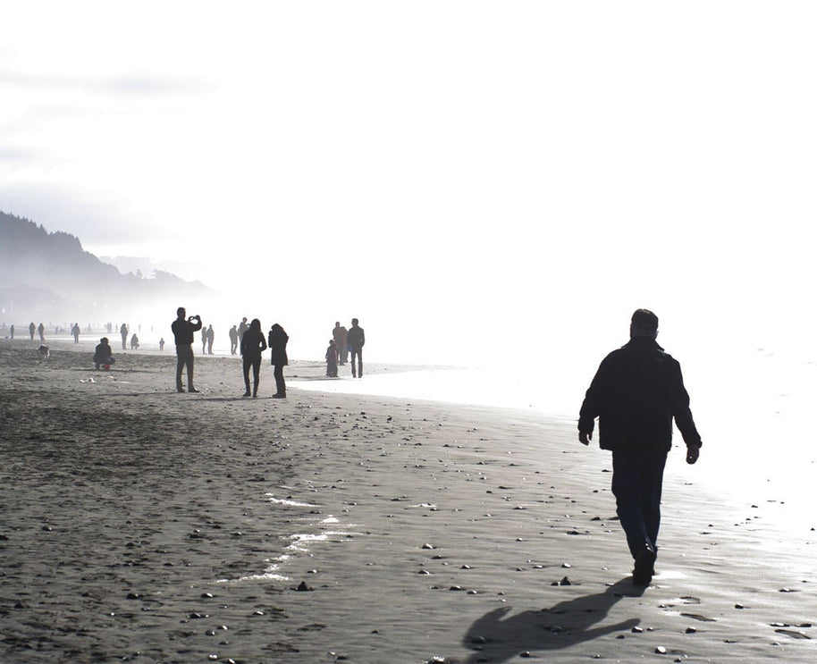 Surreal Oregon Coast Photography Print, Foggy Beach, Cannon Beach