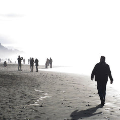 Surreal Oregon Coast Photography Print, Foggy Beach, Cannon Beach