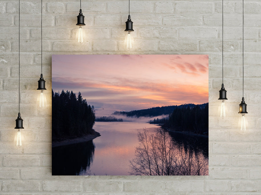 Pend Oreille River Sunset Print, Pacific Northwest Photography