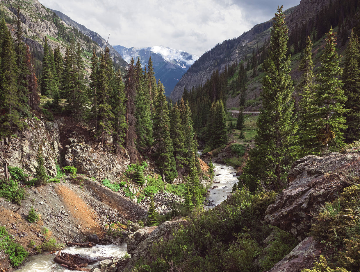 Mountain River Serving Tray — Durango Colorado Landscape | Decorative Wood Tray