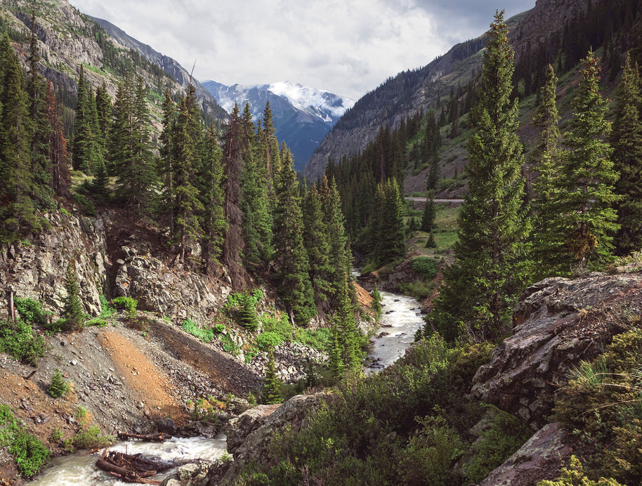 Mountain River Serving Tray — Durango Colorado Landscape | Decorative Wood Tray