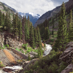 Mountain River Serving Tray — Durango Colorado Landscape | Decorative Wood Tray