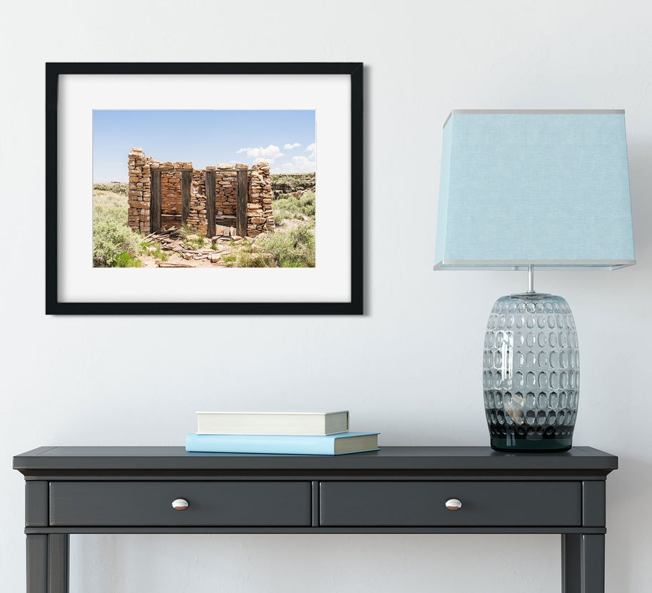 Outhouse Ruins. Bathroom Wall Art, Ghost Town Arizona Photography, Toilet for Two