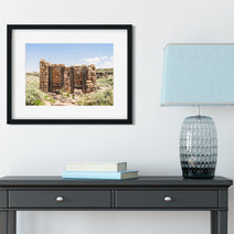 Outhouse Ruins. Bathroom Wall Art, Ghost Town Arizona Photography, Toilet for Two