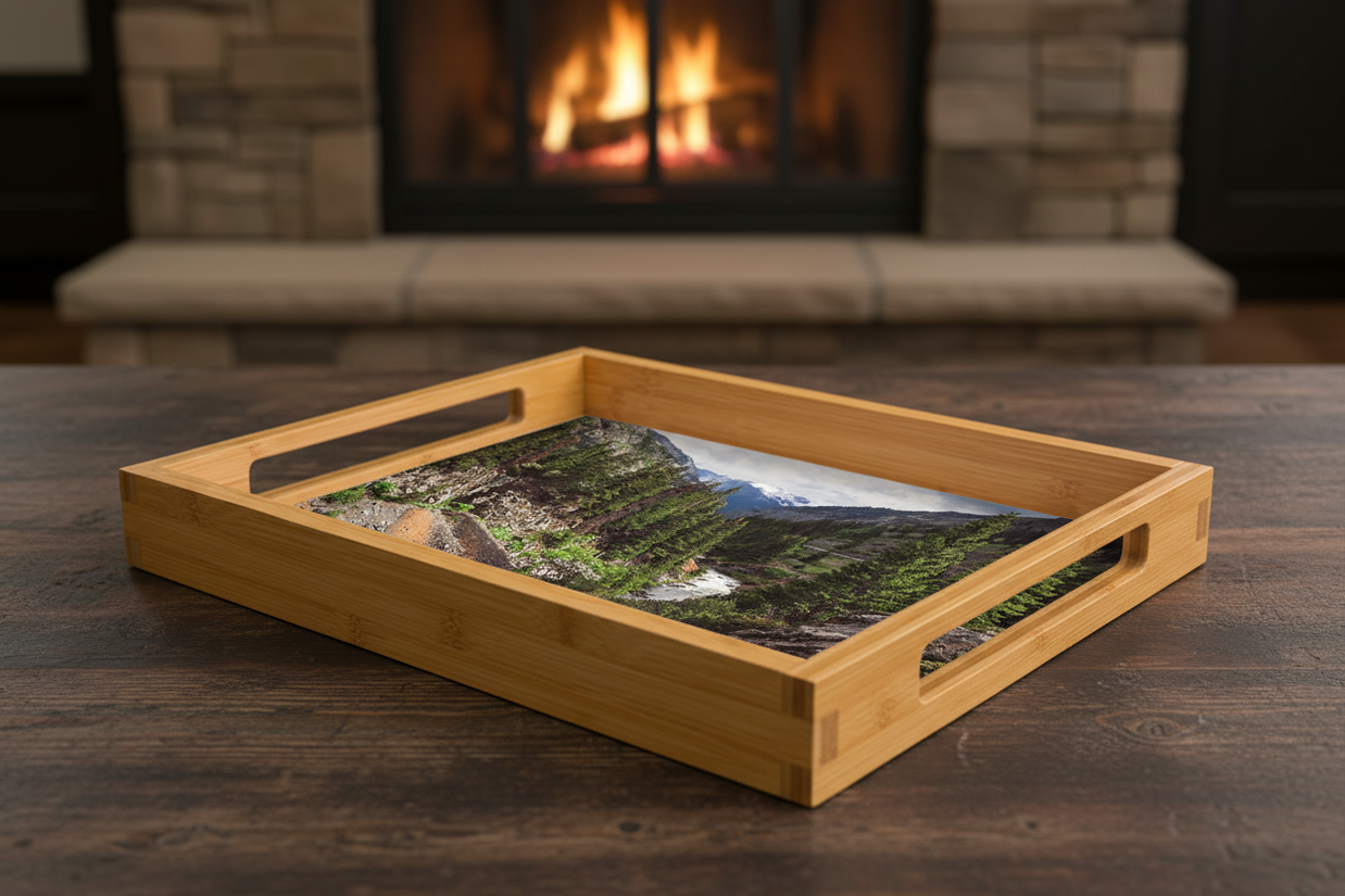 Bamboo Tray Horizontal Angled