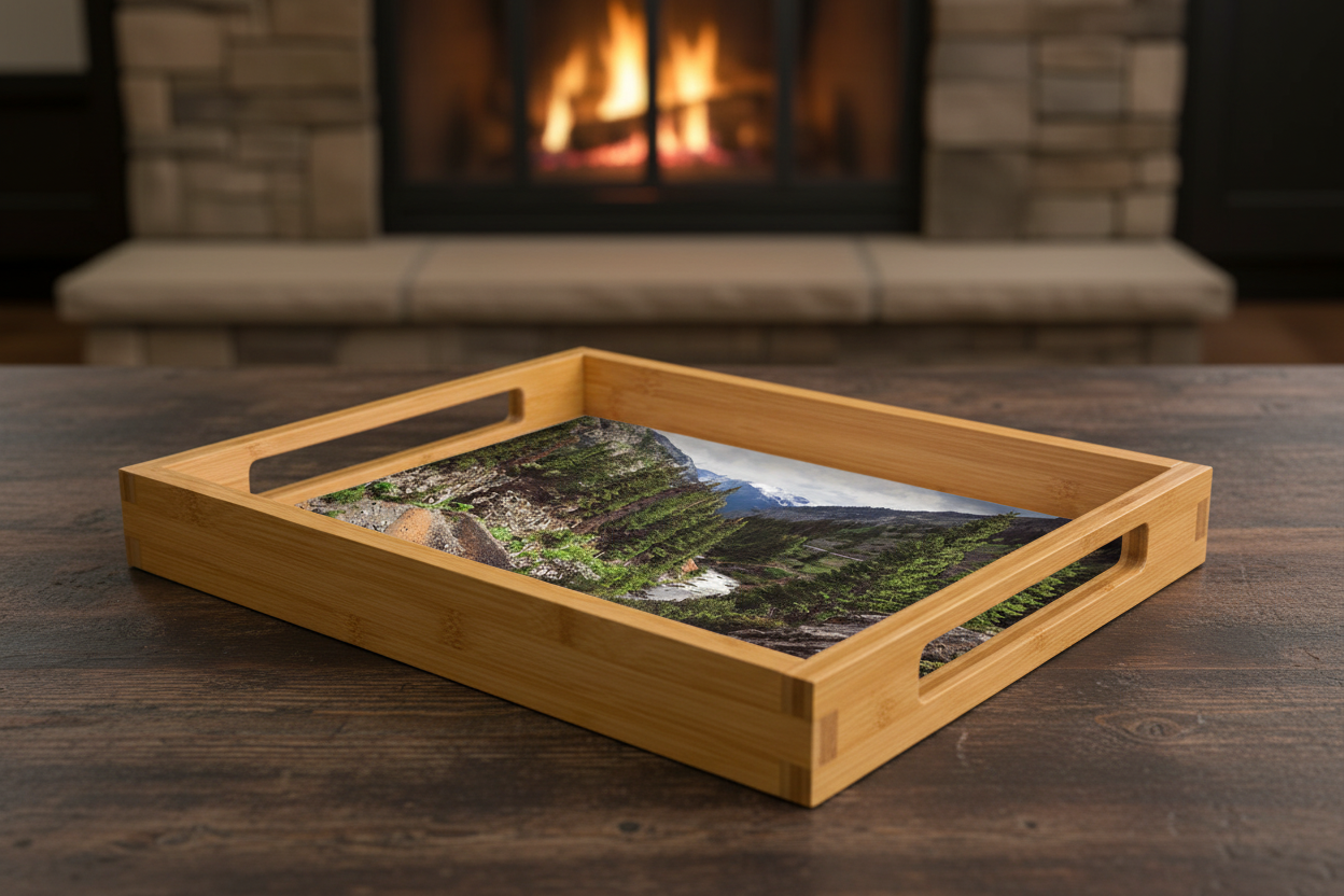 Bamboo Tray Horizontal Angled