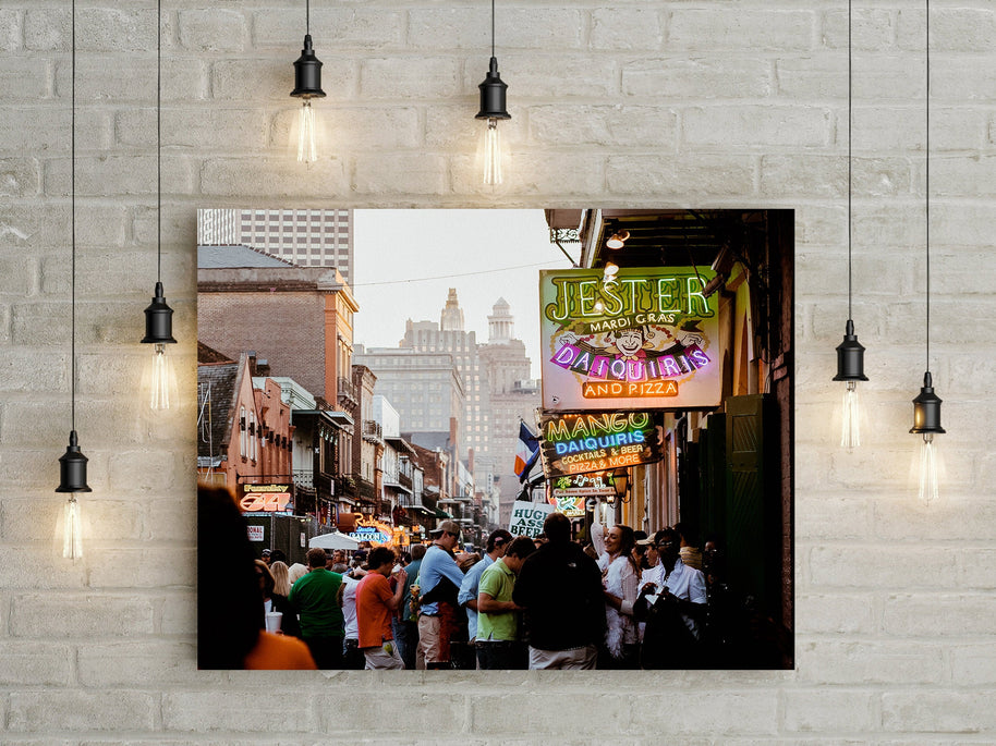 Bourbon Street New Orleans Photo Print, French Quarter Wall Art