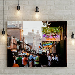 Bourbon Street New Orleans Photo Print, French Quarter Wall Art