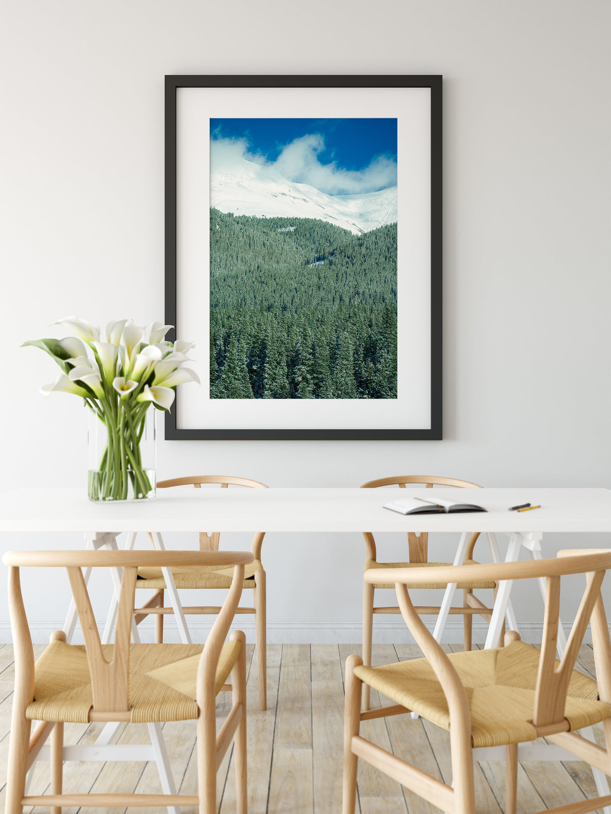 Colorado Treeline, Winter Scene Photography Print