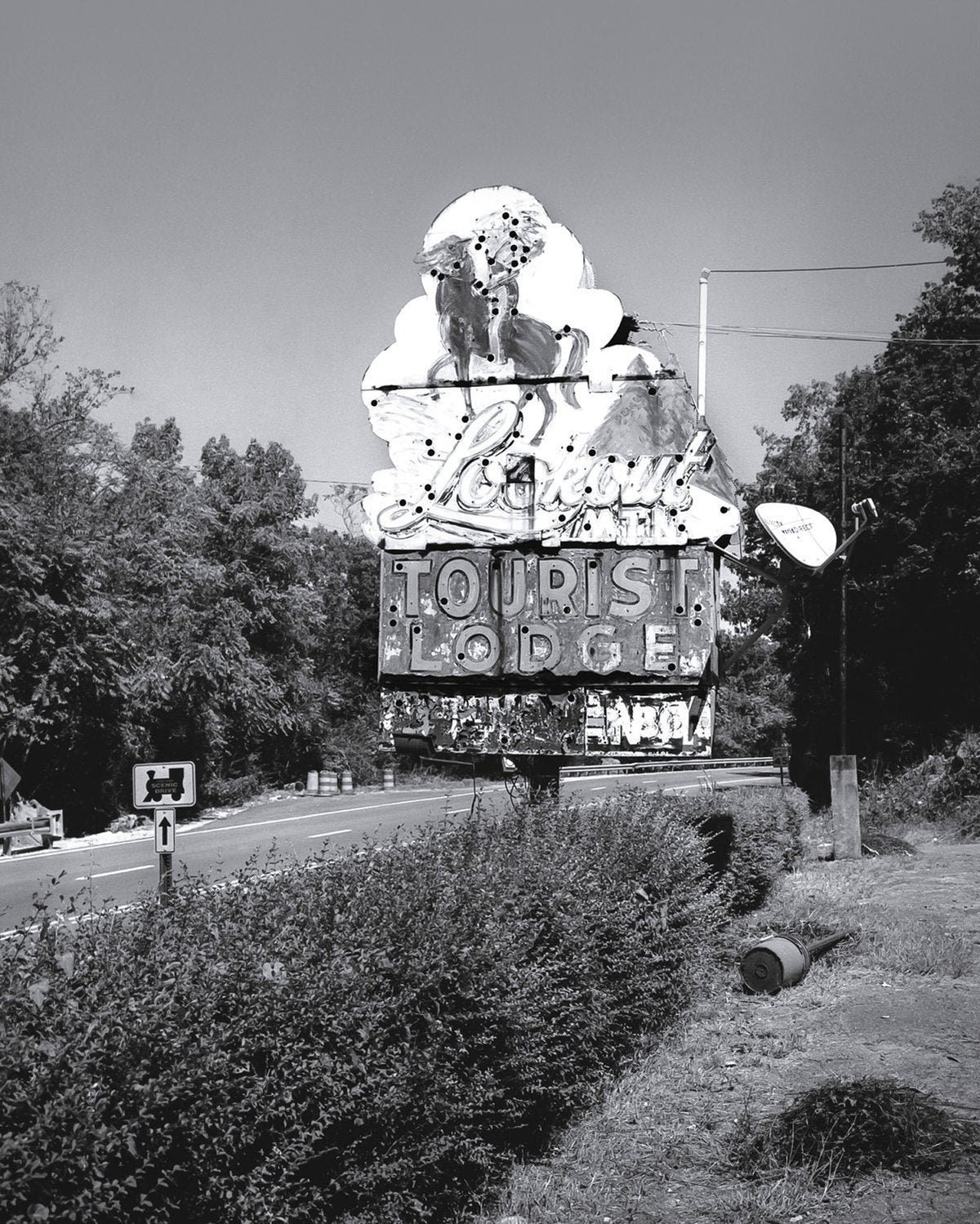 Chattanooga Lookout Tourist Lodge, Black and White Photography Print