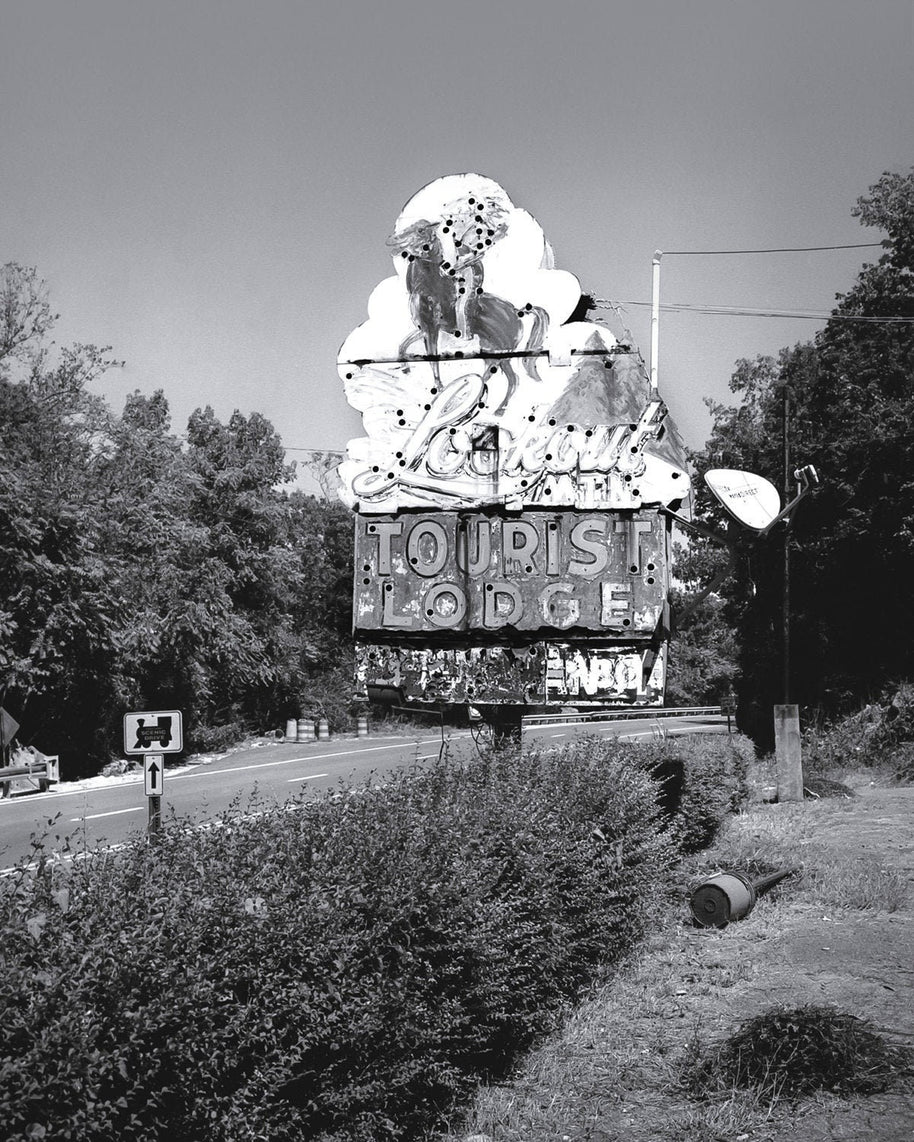 Chattanooga Lookout Tourist Lodge, Black and White Photography Print