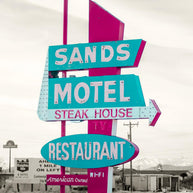 Pop Art Sands Motel Sign Print, Retro Texas Roadside Attraction Photography