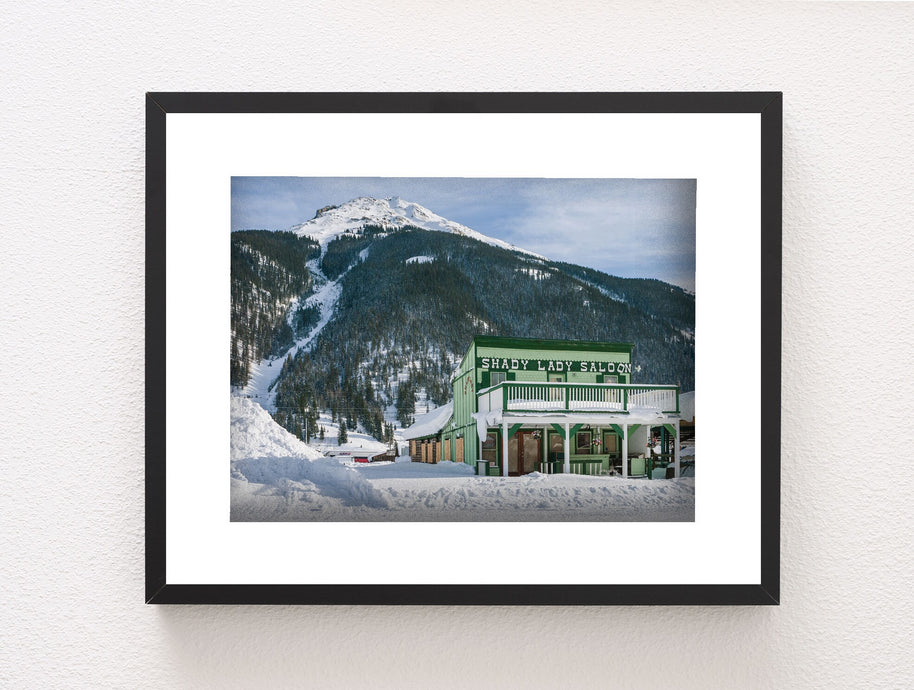 Shady Lady Saloon Photo Print, Silverton Colorado Photography - Winter Decor