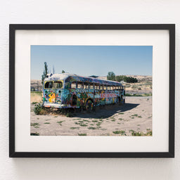 Graffiti Bus in the Desert Photo Print, BLM Wall Art