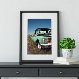 Rustic Green Truck Photography Print, Southern Utah Ghost Town