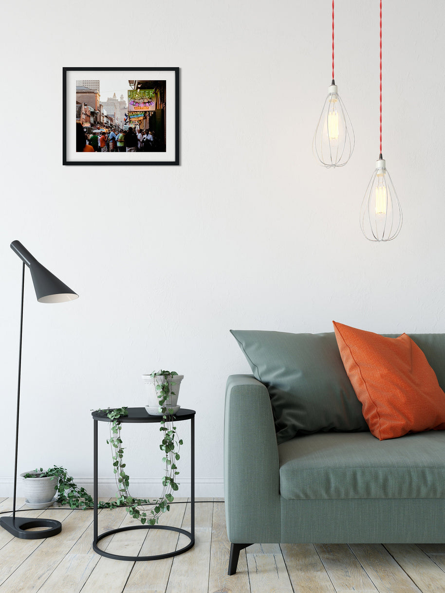 Bourbon Street New Orleans Photo Print, French Quarter Wall Art