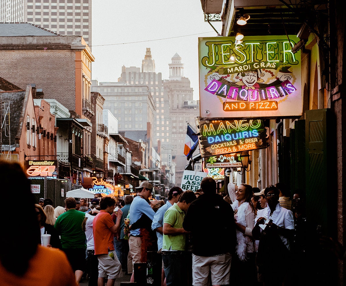 Bourbon Street New Orleans Photo Print, French Quarter Wall Art