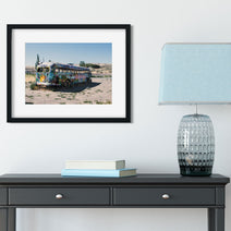 Graffiti Bus in the Desert Photo Print, BLM Wall Art