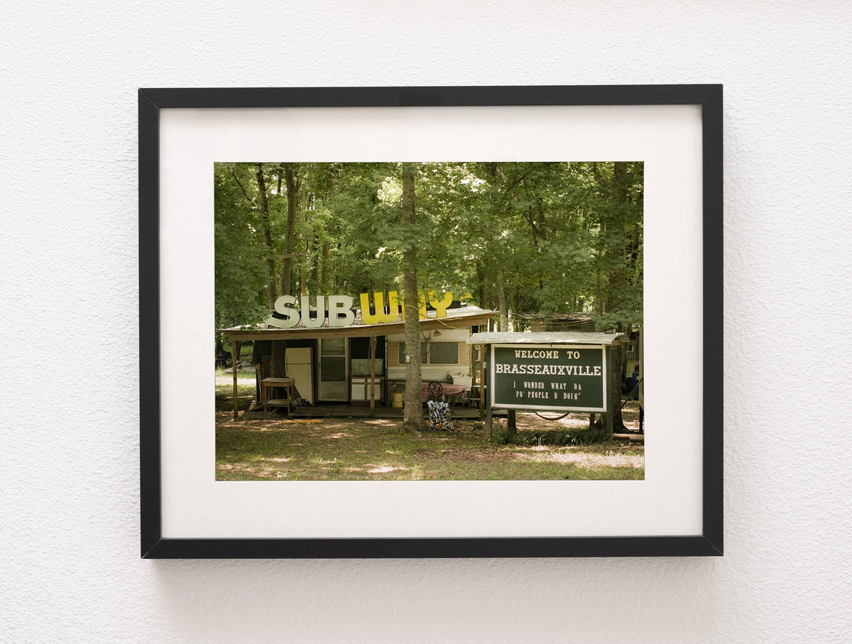 Louisiana Photography Print, Brasseauxville Sign, Cajun Decor