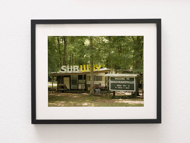 Louisiana Photography Print, Brasseauxville Sign, Cajun Decor